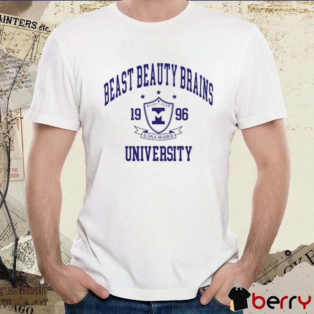 Ilona Maher Beast Beauty Brains University 1996 t-shirt