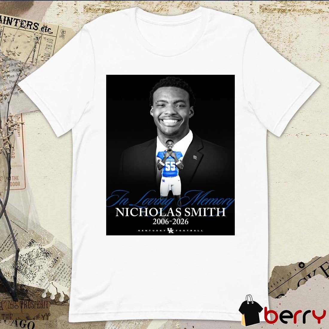In Loving Memory Nicholas Smith 2006 – 2026 Kentucky Football Poster t-shirt