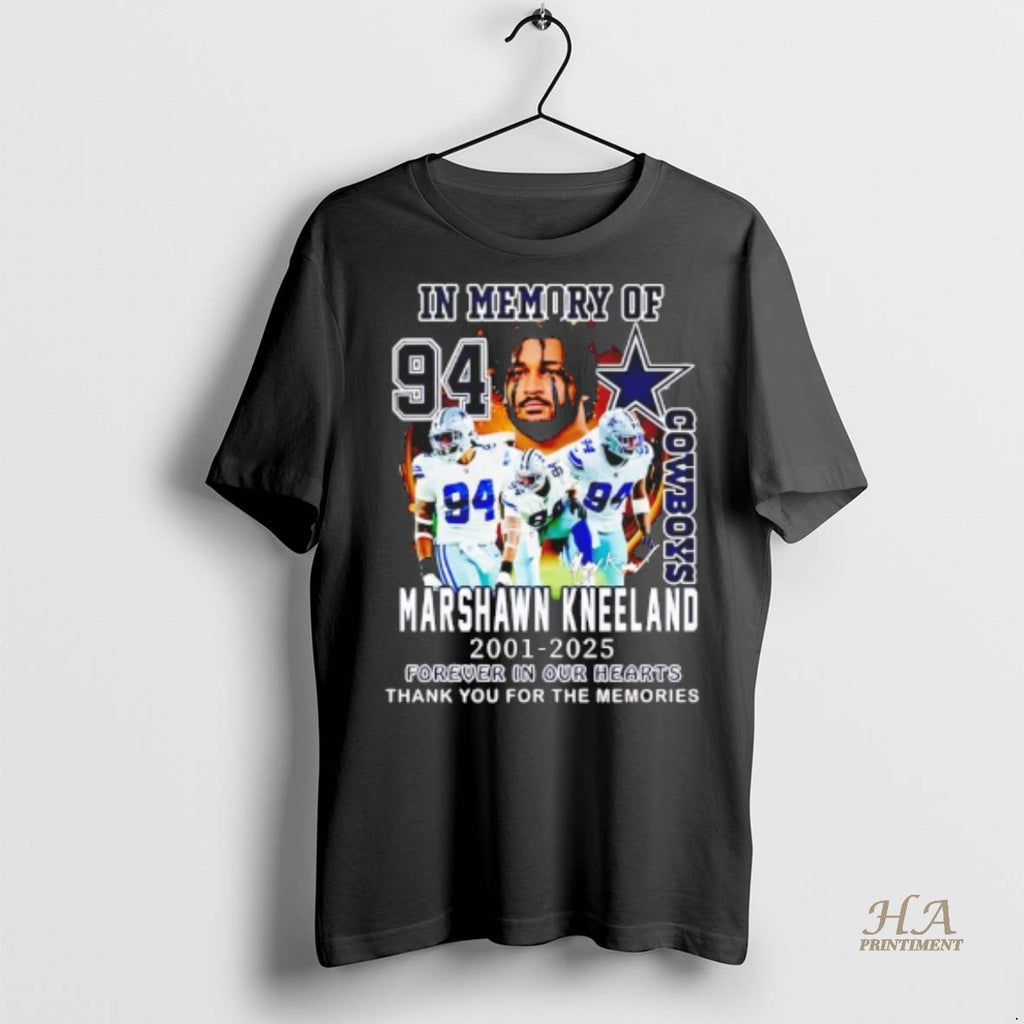 Official In Memory Of Cowboys Marshawn Kneeland 2021 2025 Forever In Our Hearts Black