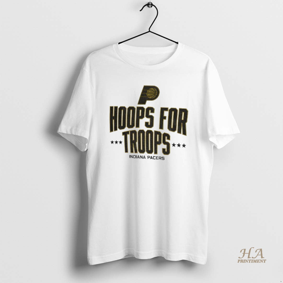 Official Indiana Pacers Basketball Nba Hoops For Troops Logo