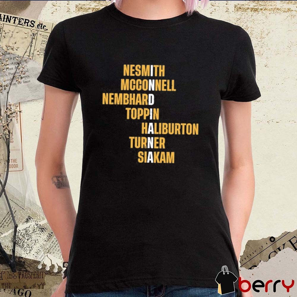 Indiana Pacers Basketball Nesmith Mcconnell Nembhard Toppin Haliburton Turner Siakam t-shirt
