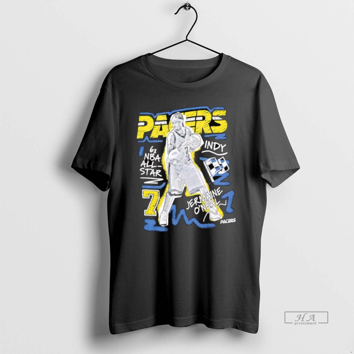 Official Indiana Pacers Jermaine Oneal Chalked Up 6x Nba All Star