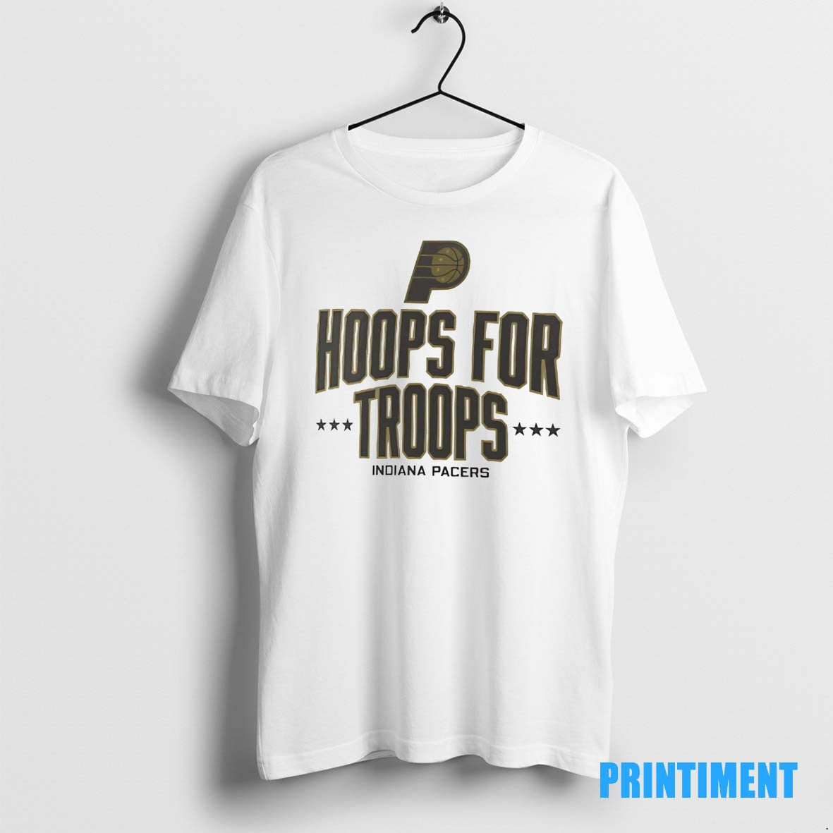 Official Indiana Pacers Hoops For Troops Tee Sweater