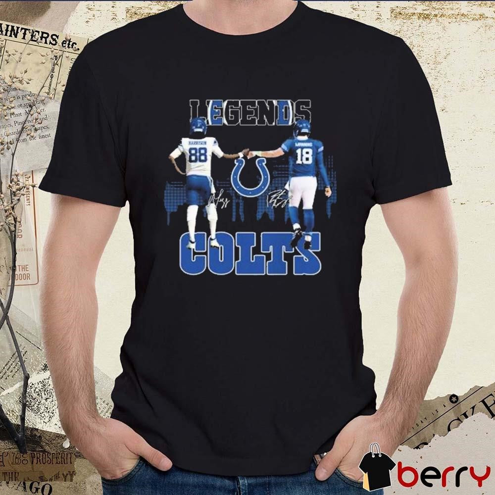 Indianapolis Colts The Legends Marvin Harrison Peyton Manning NFL Signatures t-shirt