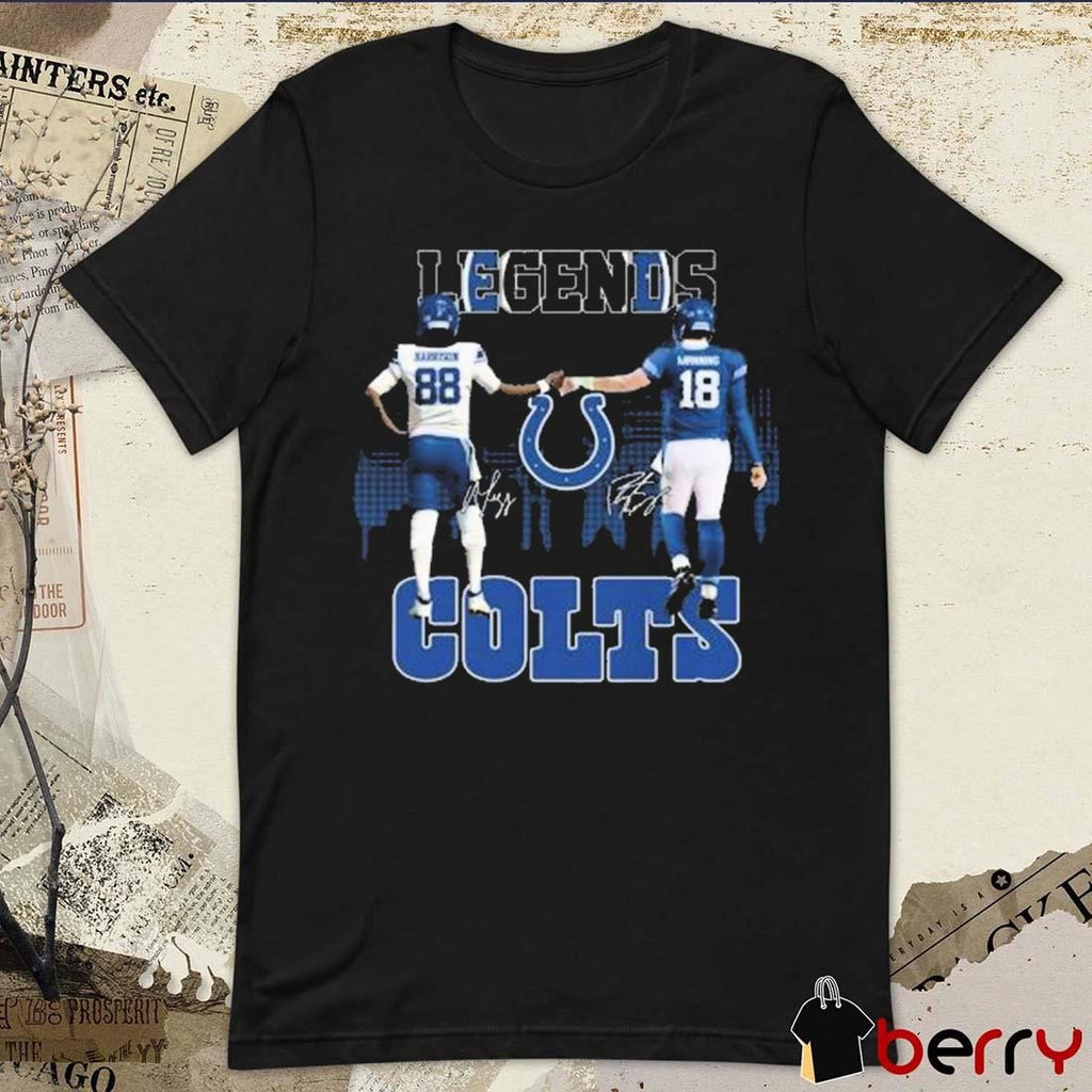 Indianapolis Colts The Legends Marvin Harrison Peyton Manning NFL Signatures t-shirt