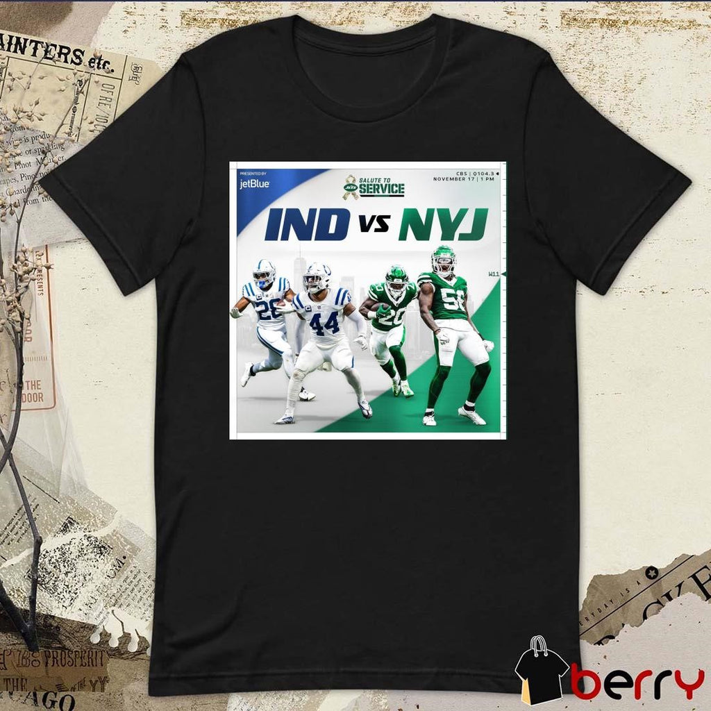 Indianapolis Colts Vs New York Jets Salute To Service Nov 17 2024 Poster t-shirt