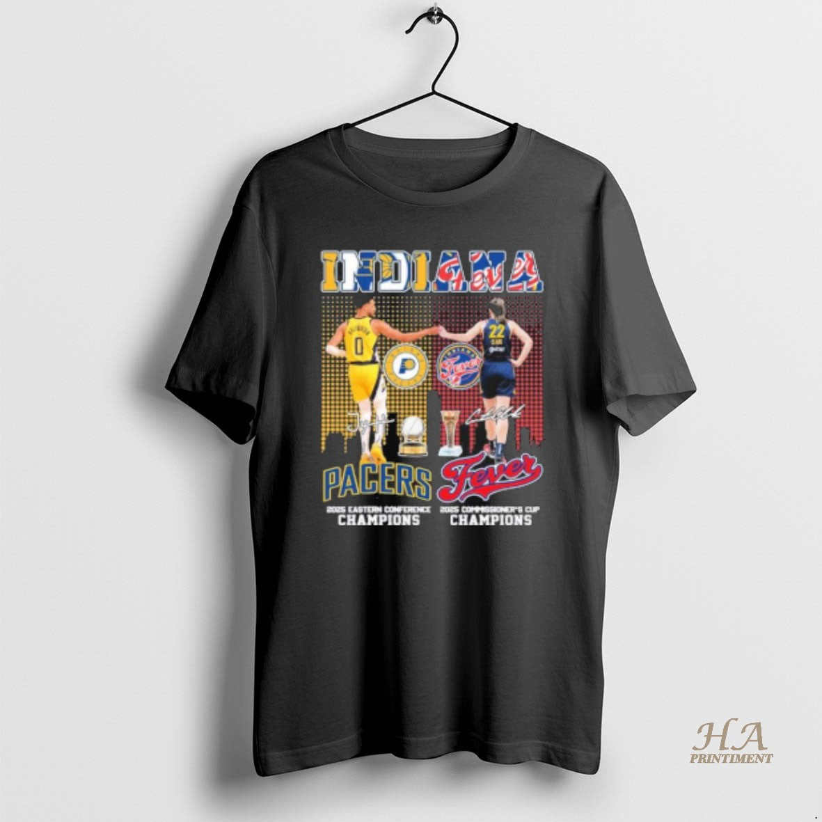 Official Indianapolis Pacers 2025 Conference Champions And Indiana Fever 2025 Commissioners Cup Champions