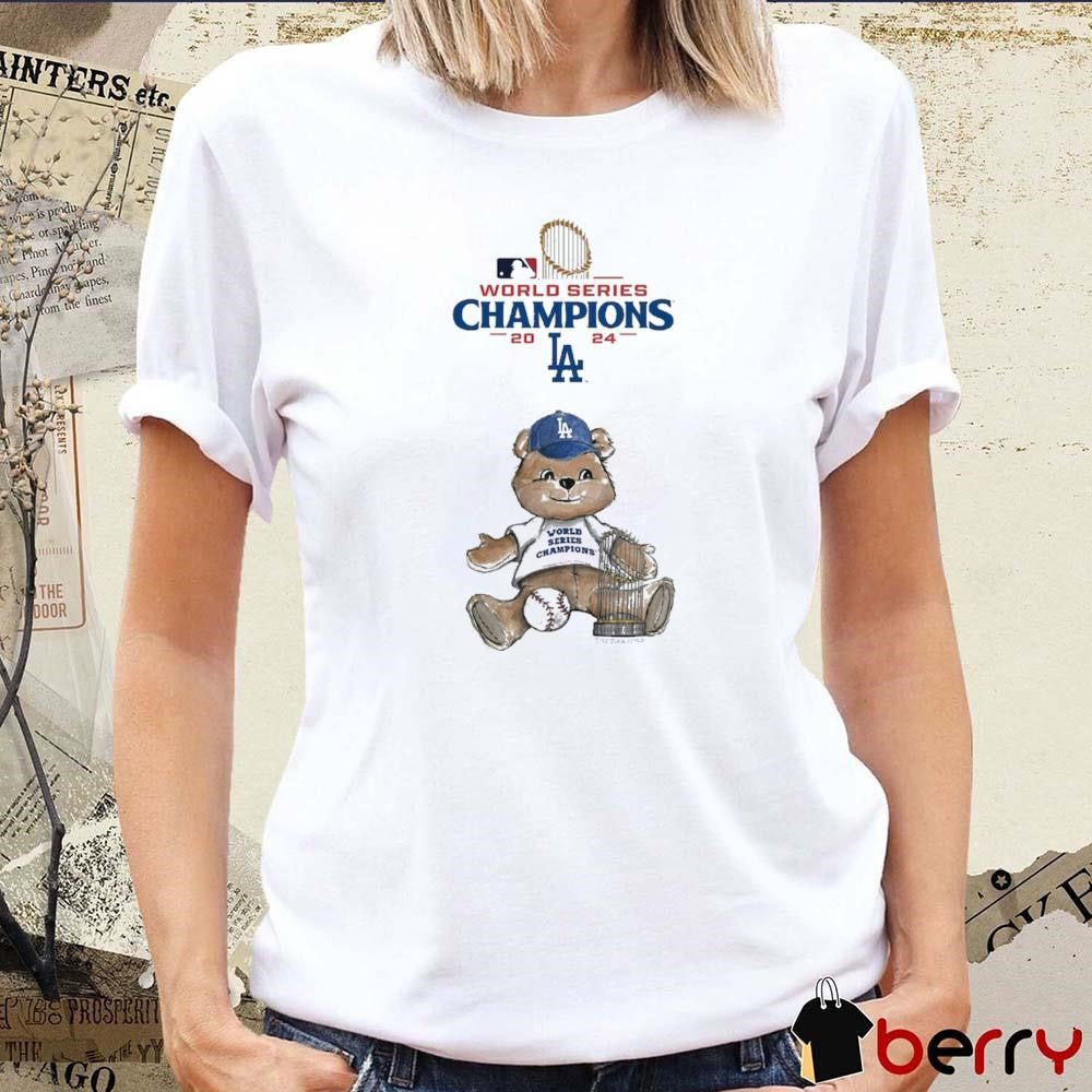 Infant Los Angeles Dodgers Tiny Turnip MLB 2024 World Series Champions Teddy t-shirt