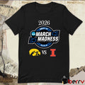 Iowa Hawkeyes vs Illinois Fighting Illini 2026 NCAA March Madness Elite 8 Logos t-shirt