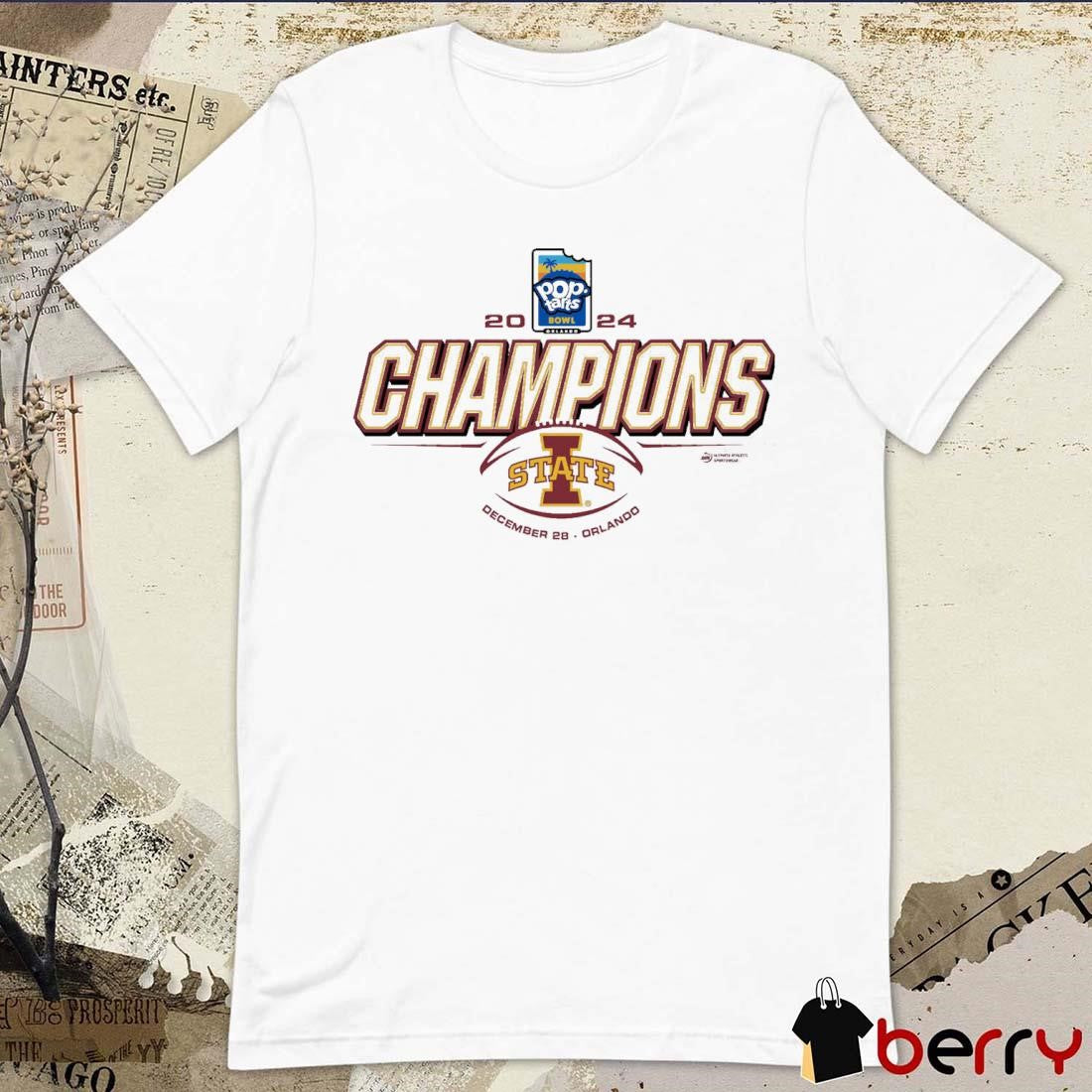 Iowa State Cyclones Pop-Tarts Bowl Champions December 28 2024 Orlando t-shirt