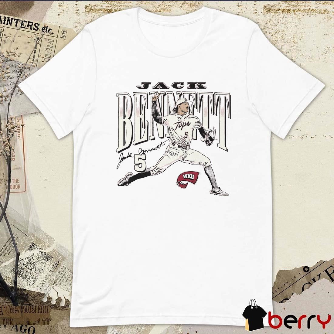 Jack Bennett 5 Western Kentucky Hilltoppers baseball Illustrated Signature Graphic t-shirt