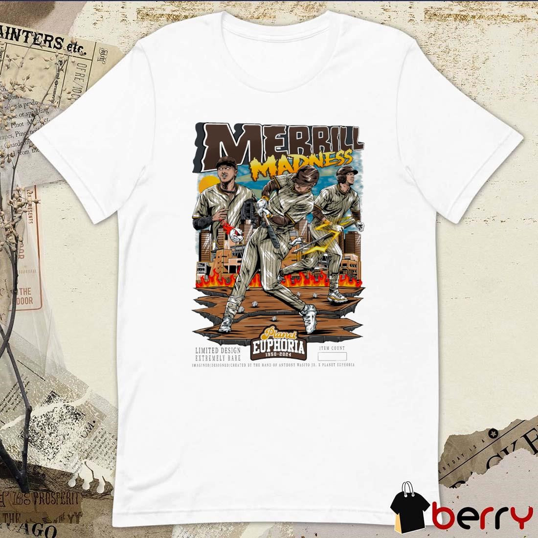 Jackson Merrill San Diego Padres MLB Planet Euphoria Art t-shirt
