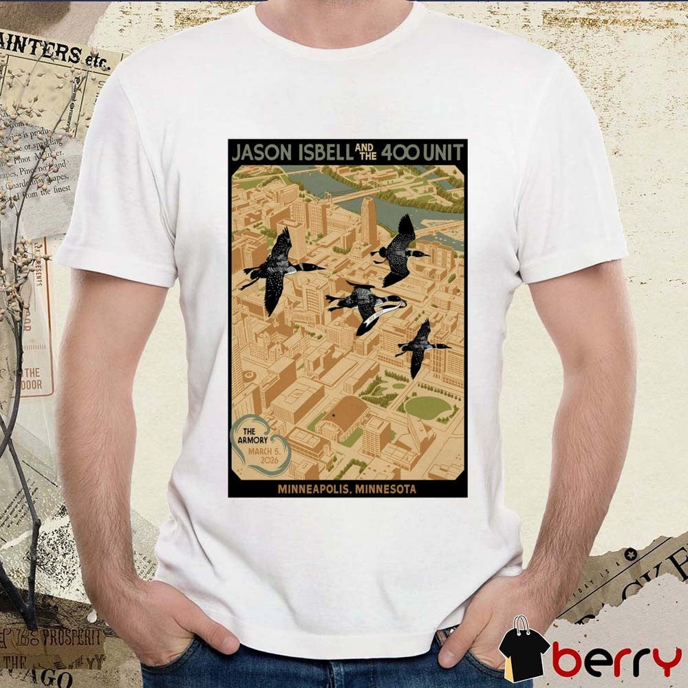 Jason Isbell And The 400 Unit March 5 2026 The Armory In Minneapolis MN Poster t-shirt