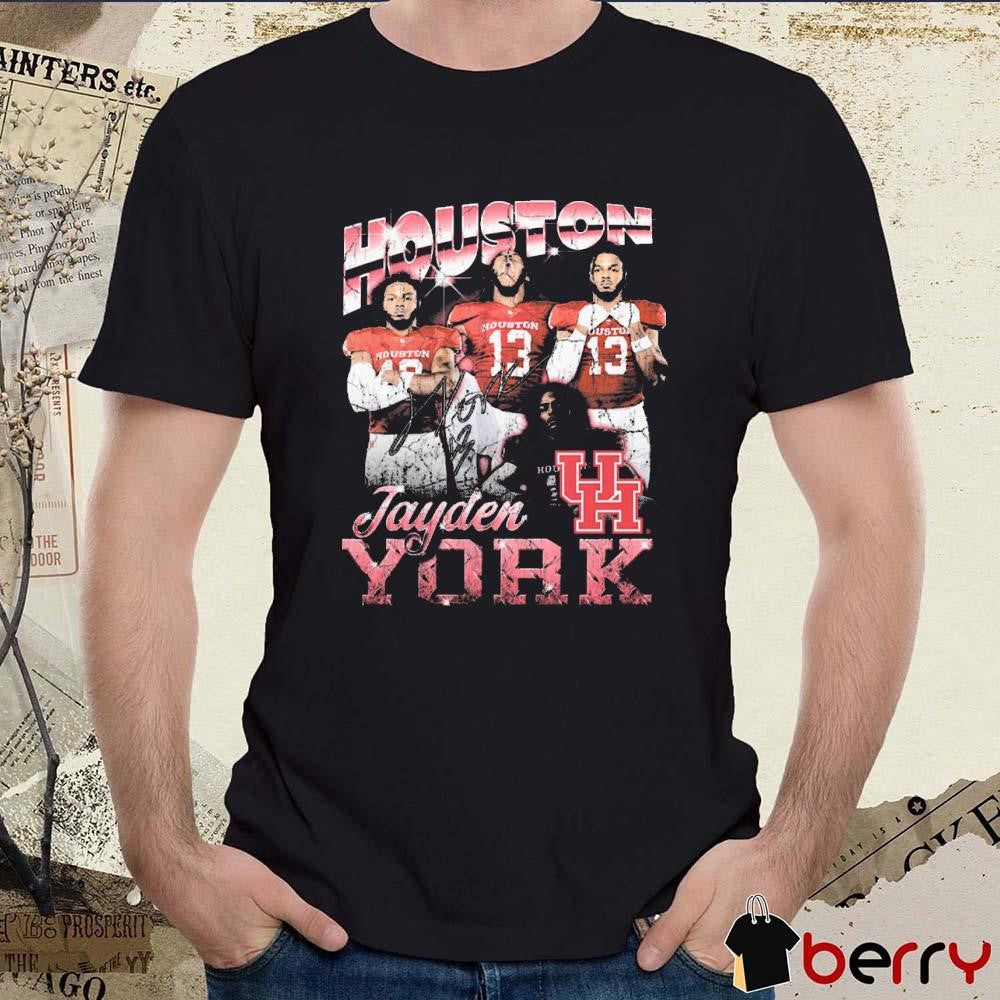 Jayden York Houston Cougars Vintage Signature Graphic t-shirt