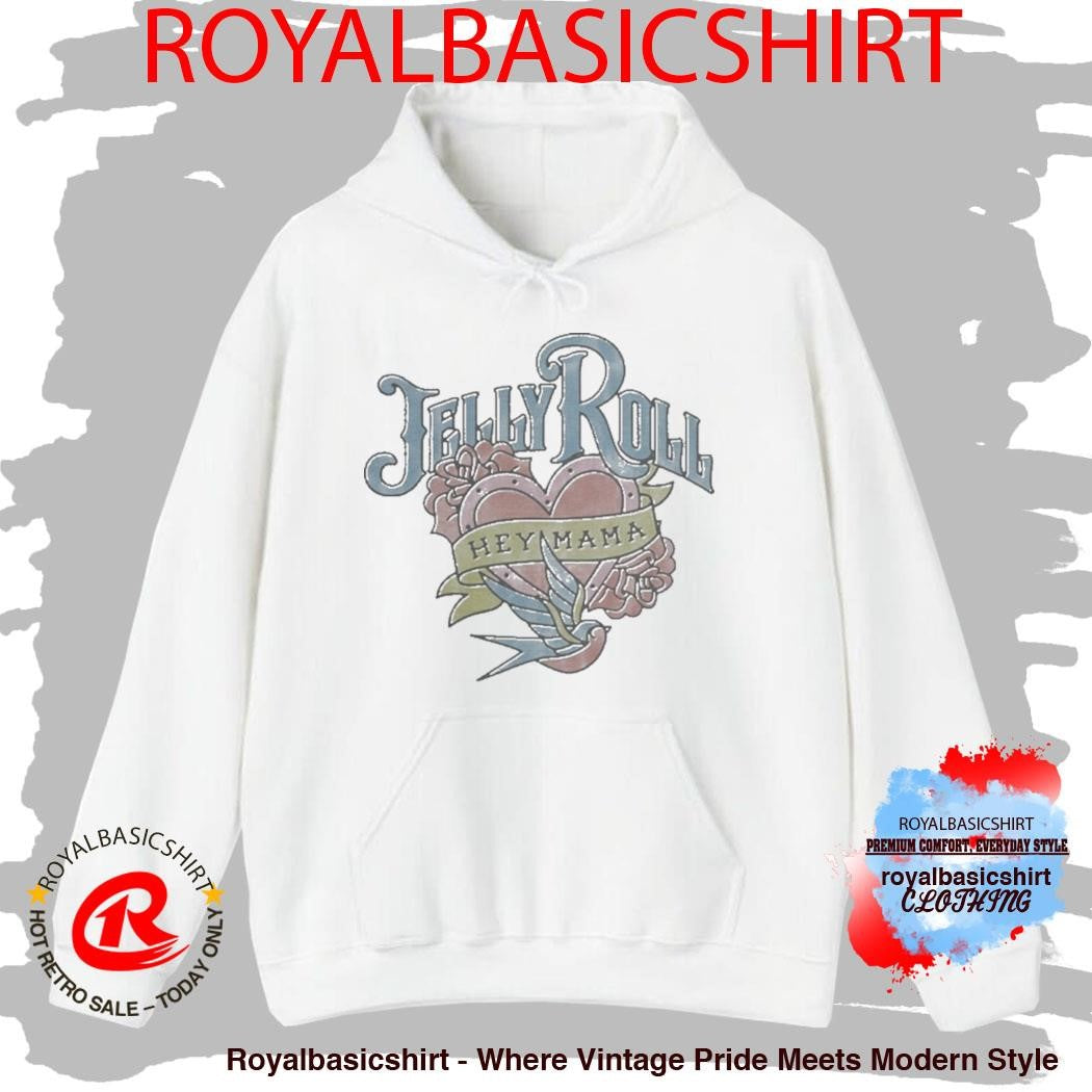 Jelly Roll Hey Mama Heart Bird Shirt