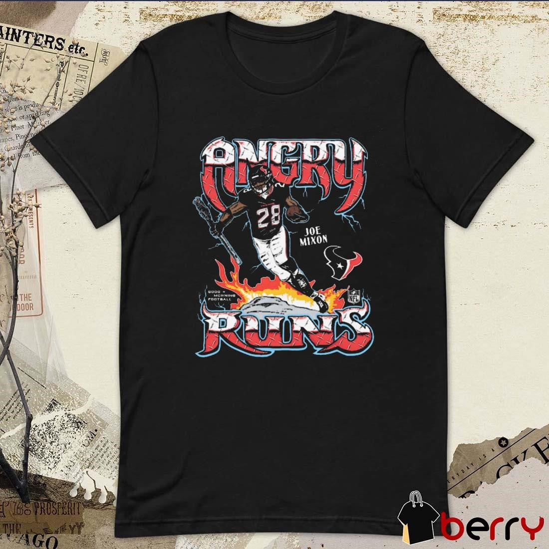 Joe Mixon Houston Texans NFL Angry Runs Player Graphic t-shirt