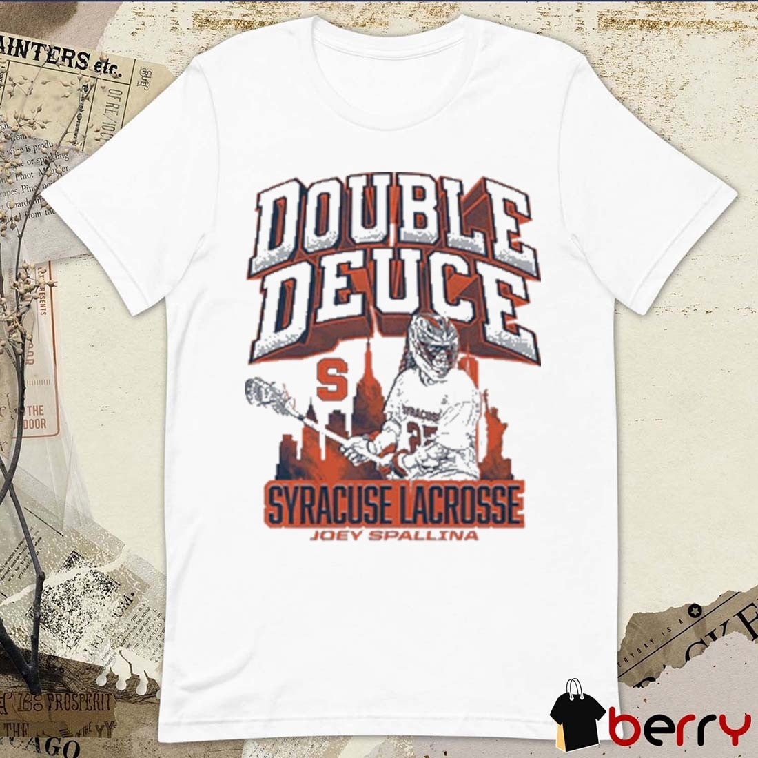 Joey Spallina Double Deuce Syracuse Orange Lacrosse NCAA Graphic t-shirt