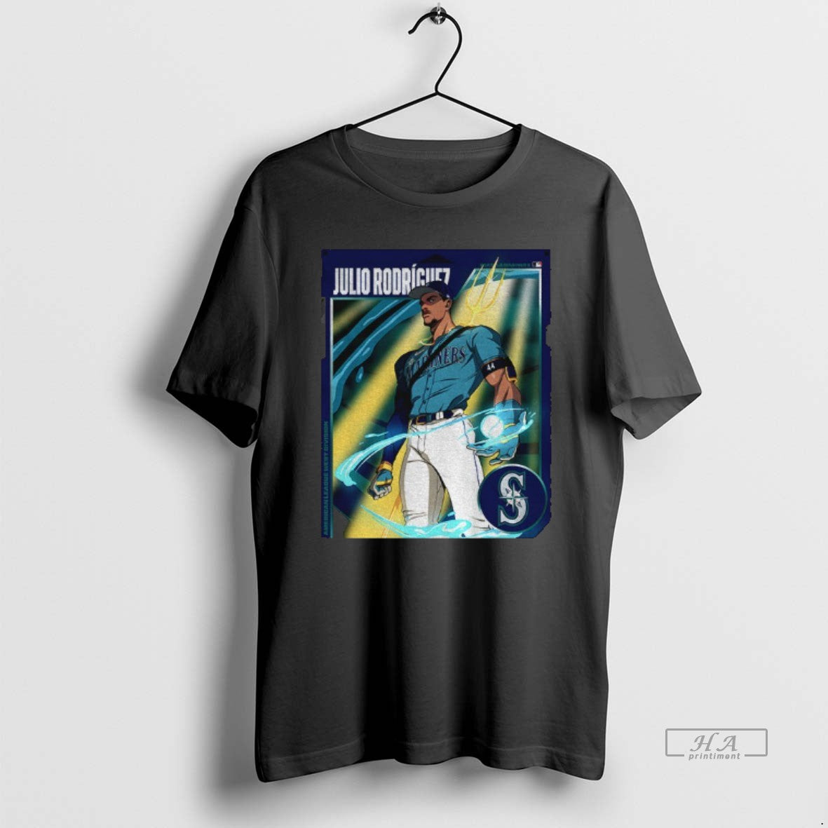 Official Julio Rodriguez Anime Trident Seattle Mariners Mlb Baseball Card
