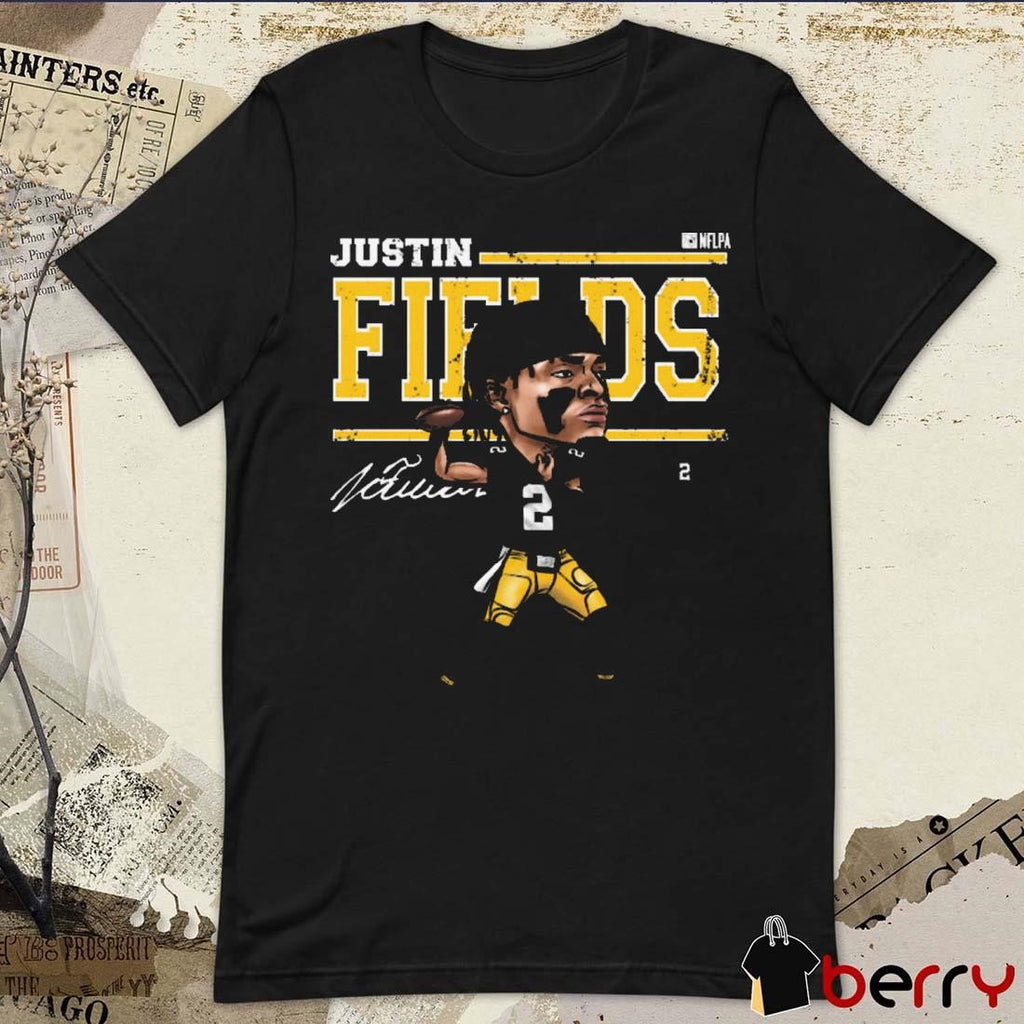 Justin Fields Pittsburgh Steelers NFL Cartoon Signature t-shirt