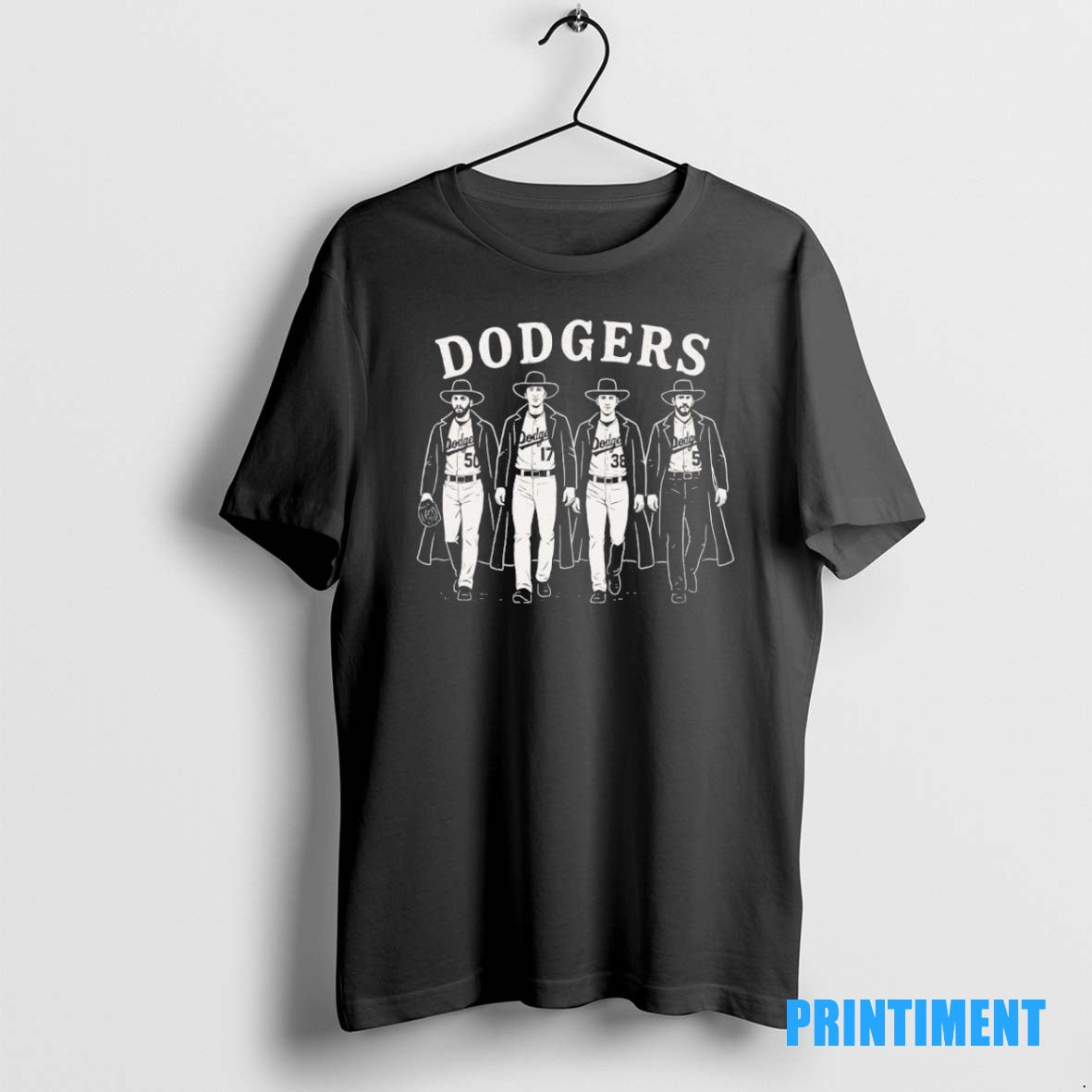 Official Justin Turner Corey Seager Kenley Jansen Clayton Kershaw Los Angeles Dodgers Vintage Black Tee