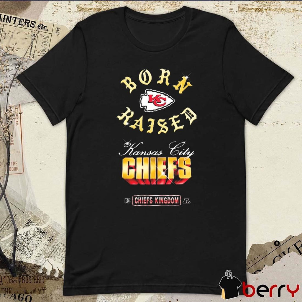 Kansas City Chiefs Born x Raised KC Chiefs Kingdom Chrome Rocker t-shirt