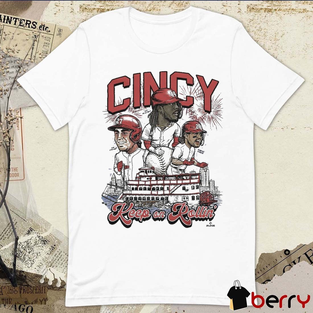 Keep On Rollin Cincy Baseball Elly De La Cruz, Eugenio Suárez, and Sal Stewart 2026 t-shirt