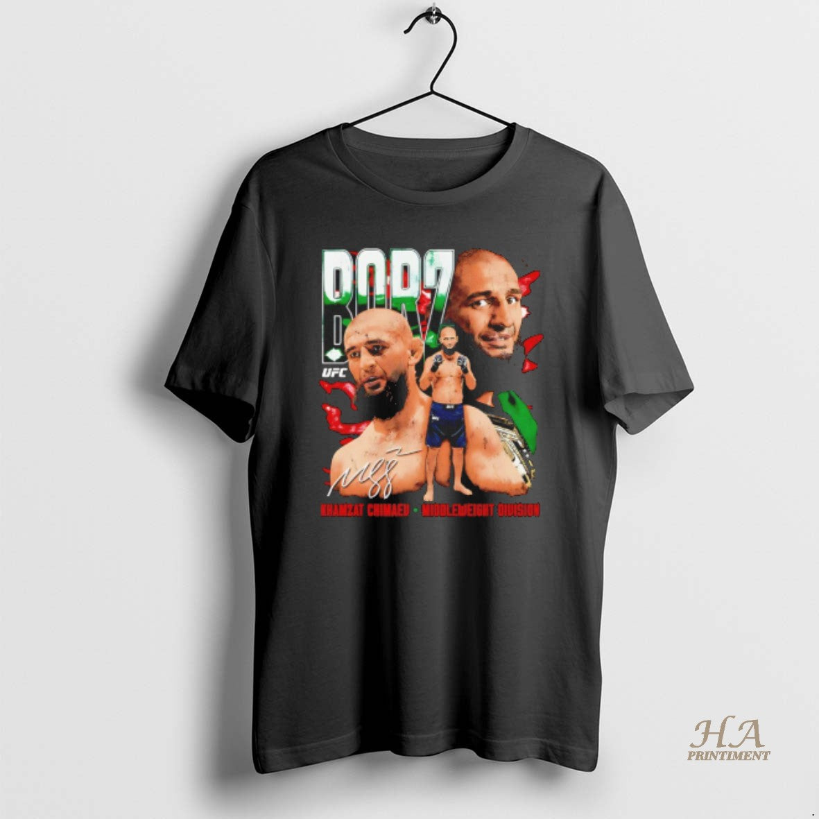 Official Khamzat Chimaev Borz Ufc Middleweight Division Autographed