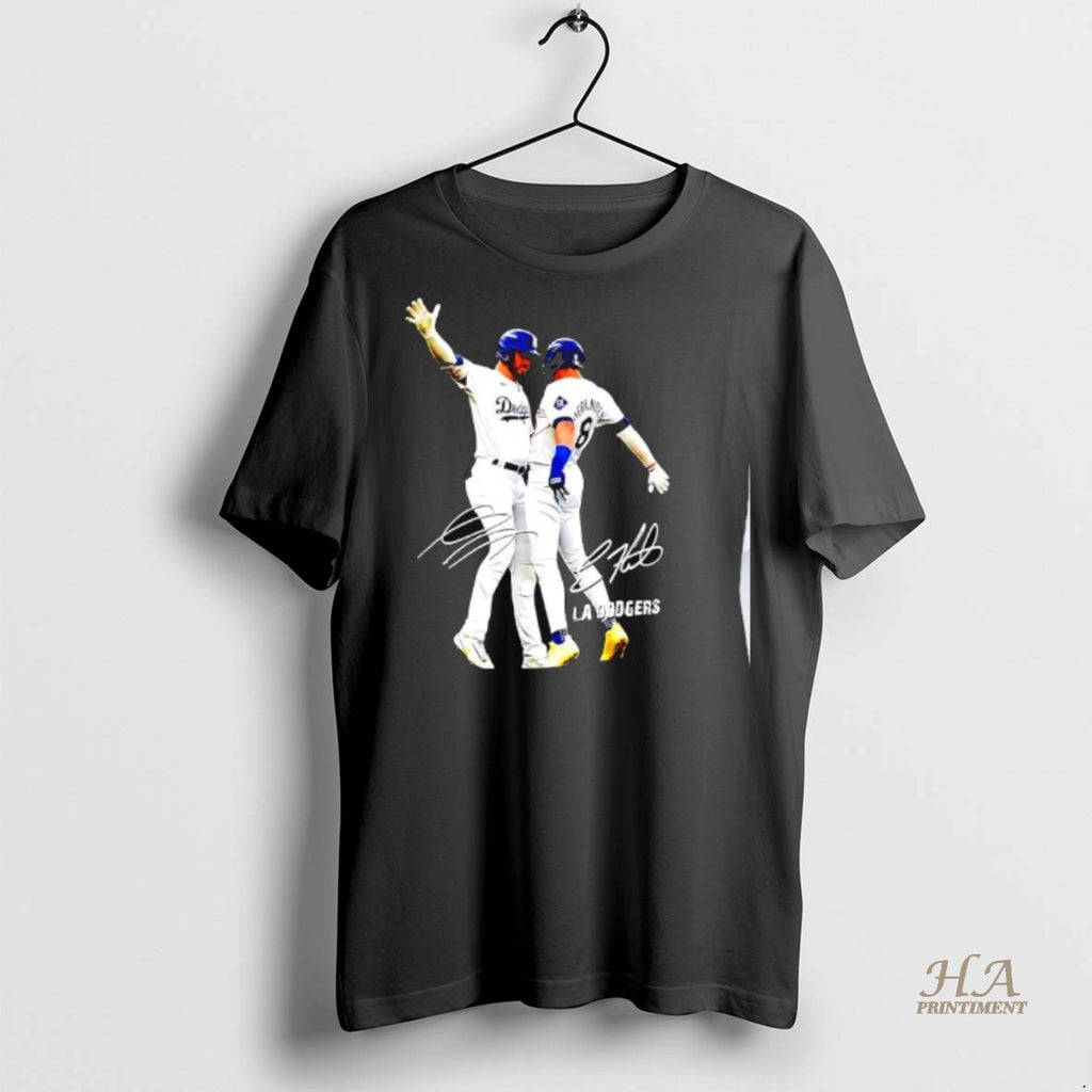 Official Kike Hernandez And Gavin Lux Funny Celebartion Los Angeles Baseball Signatures Shirt
