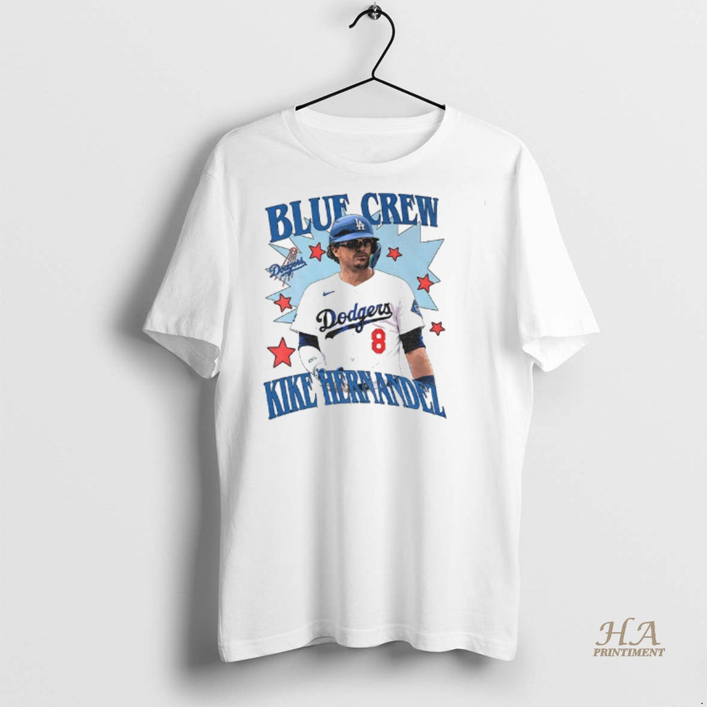 Official Kike Hernandez Los Angeles Dodgers World Series Blue Crew Mlb Baseball 2025 Shirt