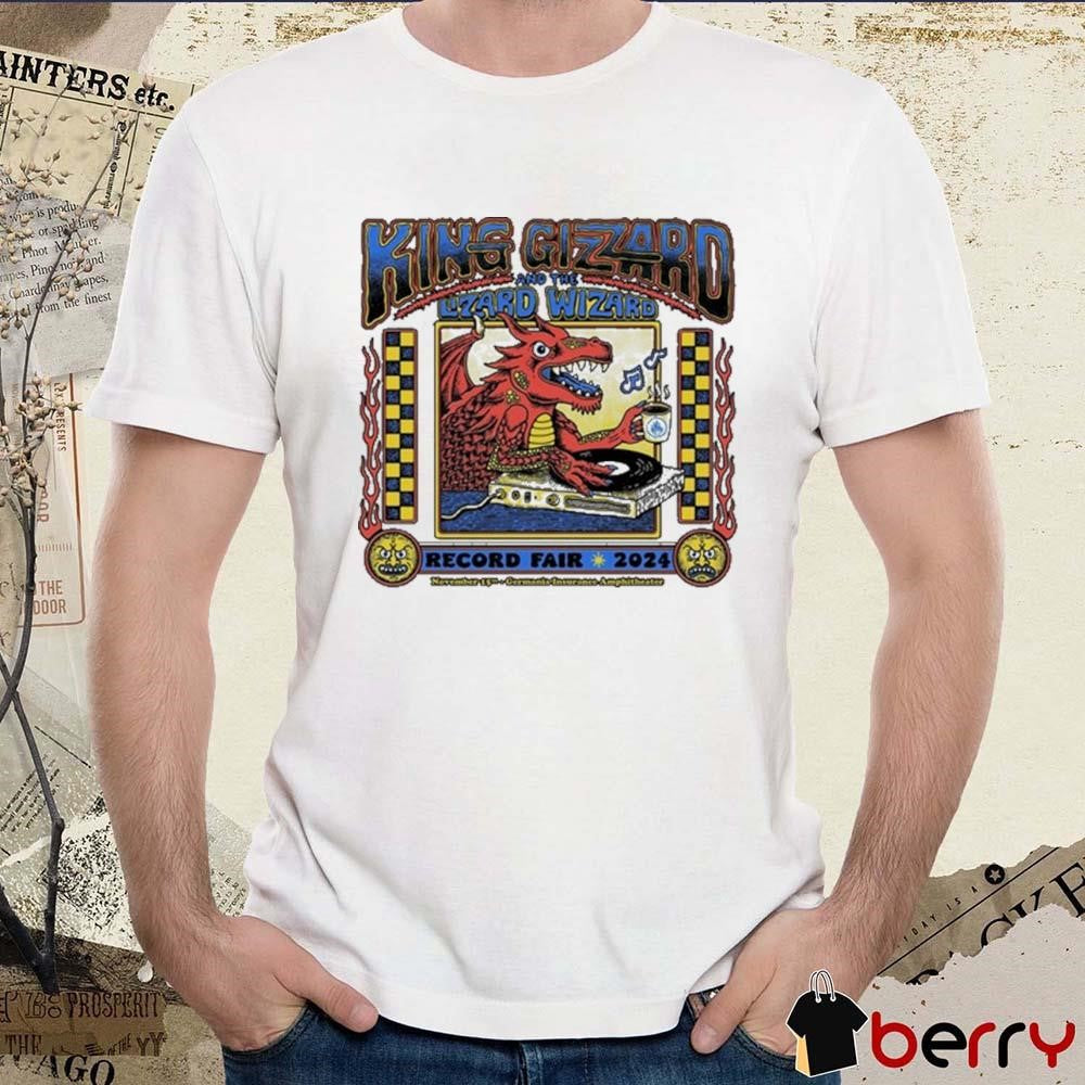 King Gizzard And The Lizard Wizard Germania Insurance Amphitheater Austin TX Nov 15 2024 Show t-shirt