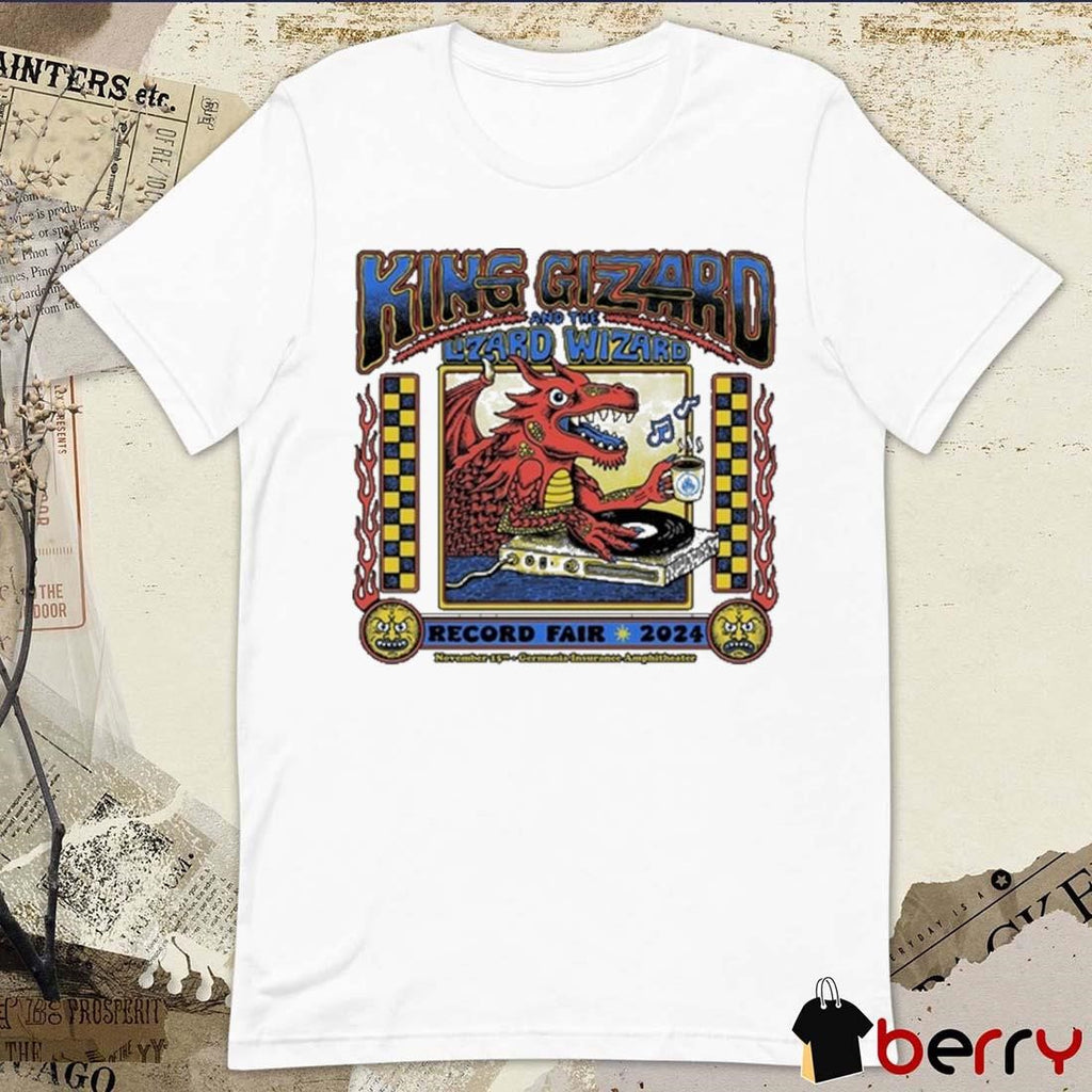 King Gizzard And The Lizard Wizard Germania Insurance Amphitheater Austin TX Nov 15 2024 Show t-shirt