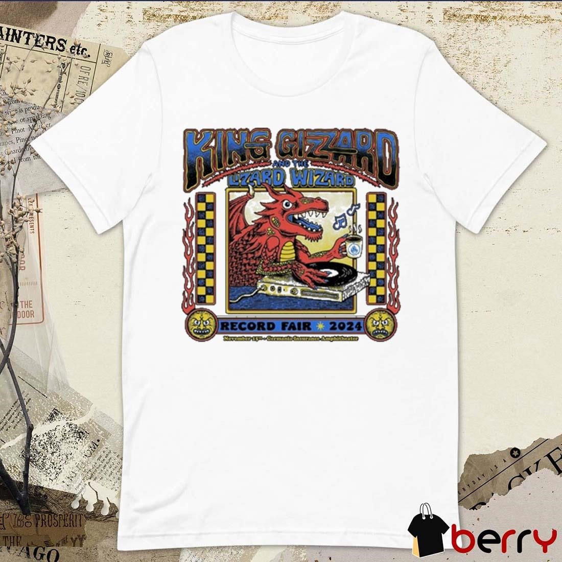King Gizzard And The Lizard Wizard Germania Insurance Amphitheater Austin TX Nov 15 2024 Show t-shirt