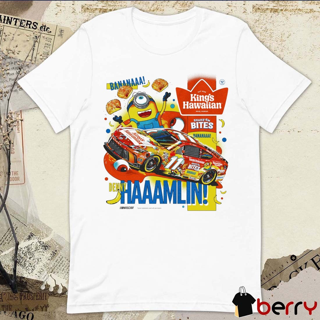 King’s Hawaiian Minions and Monsters Denny Hamlin NASCAR t-shirt