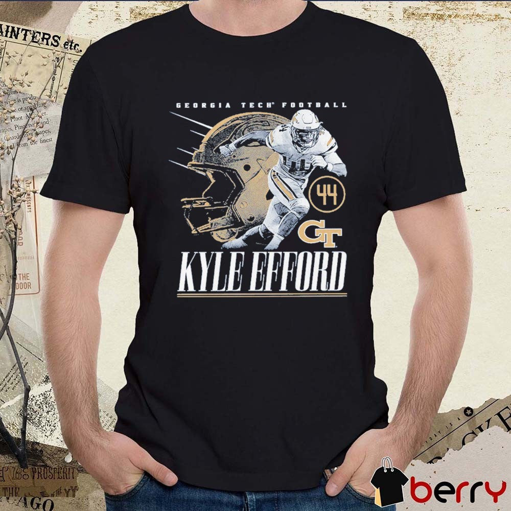 Kyle Efford Illustrated Georgia Tech Yellow Jackets Football t-shirt
