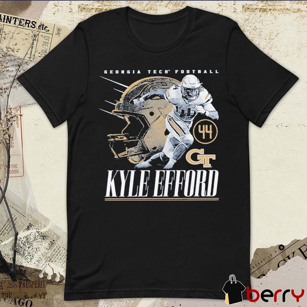 Kyle Efford Illustrated Georgia Tech Yellow Jackets Football t-shirt