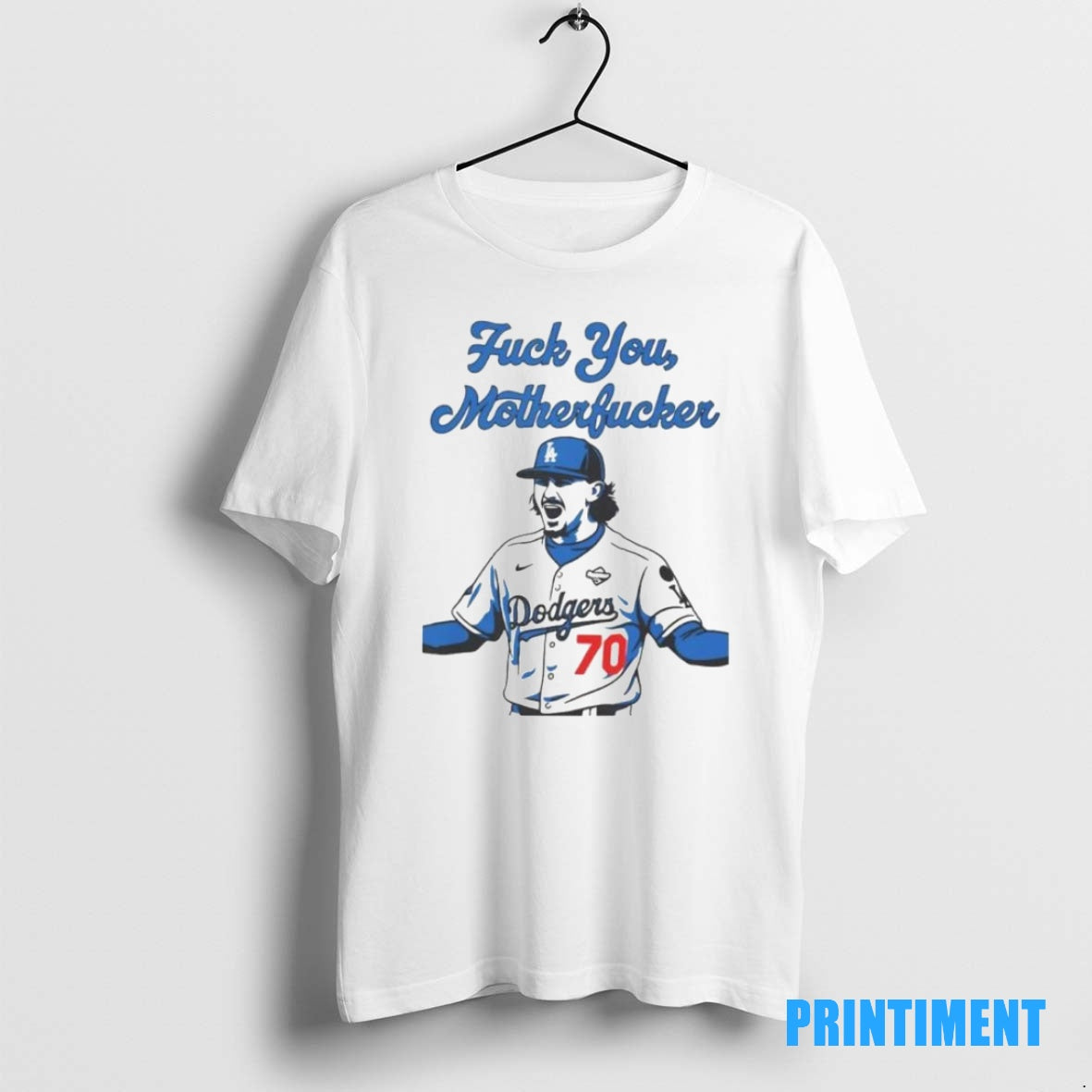 Official La Dodgers Justin Wrobleski Fuck You Motherfucker Ornaments Tee Sweater