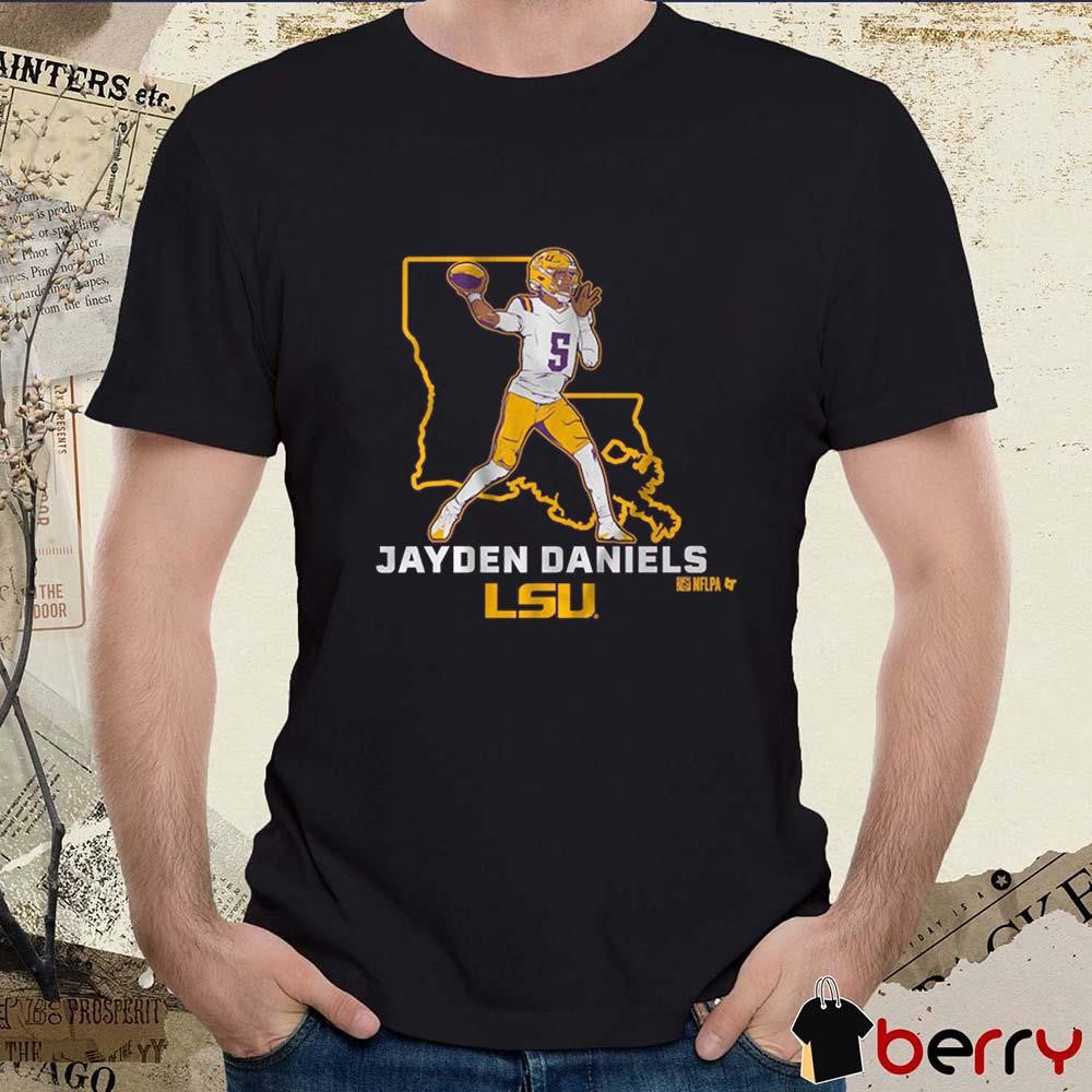 LSU Tigers Football Jayden Daniels State Star t-shirt