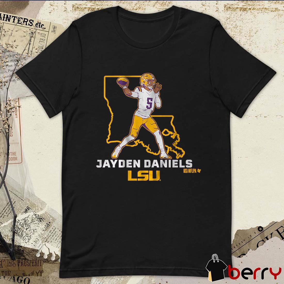 LSU Tigers Football Jayden Daniels State Star t-shirt