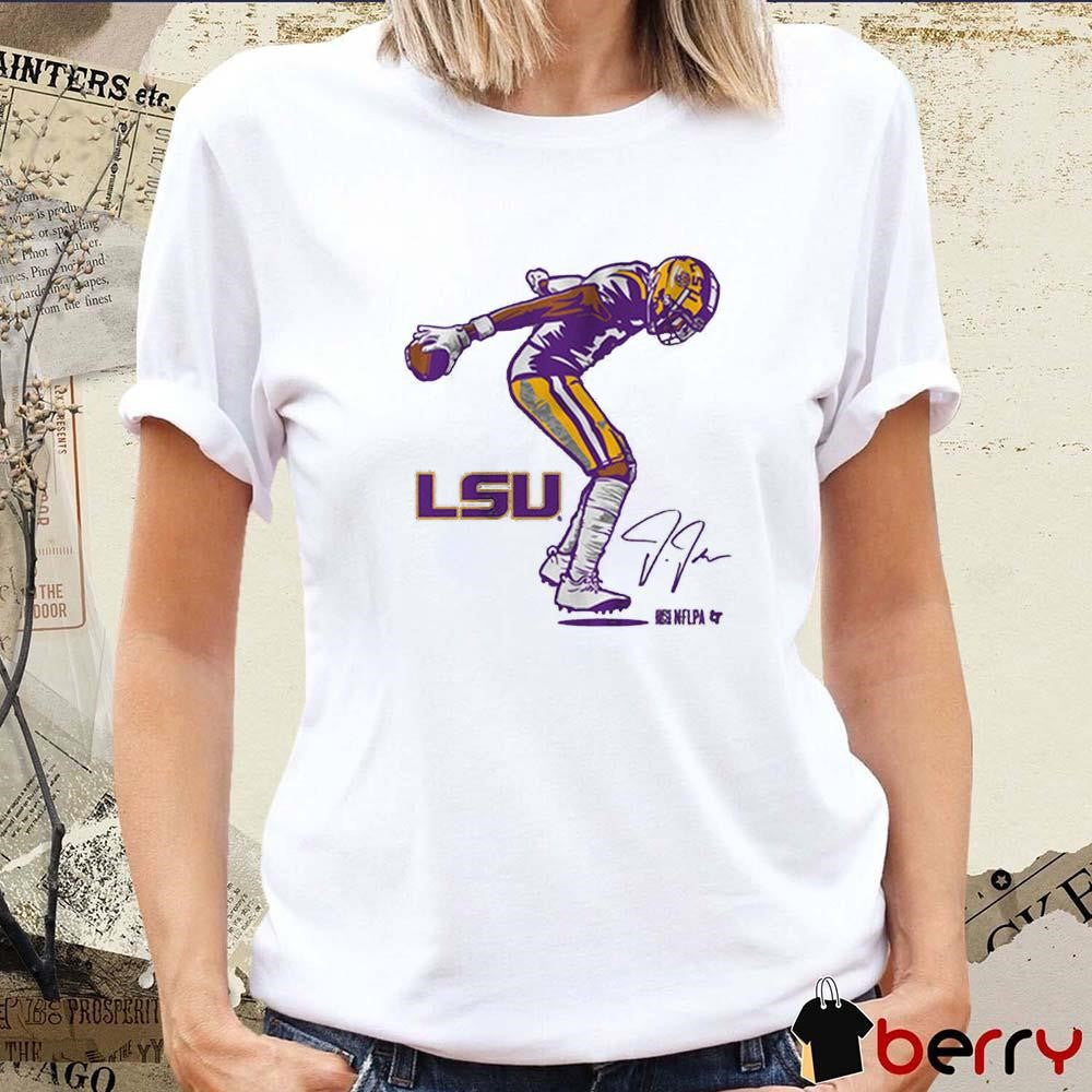 LSU Tigers Football Justin Jefferson Superstar Pose Signature t-shirt