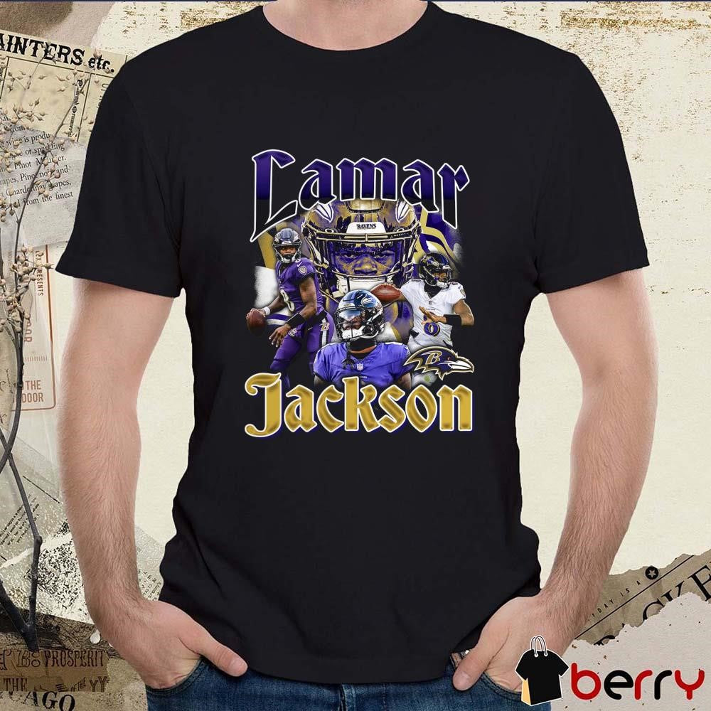 Lamar Jackson Baltimore Ravens Notorious Player Graphic NFL t-shirt