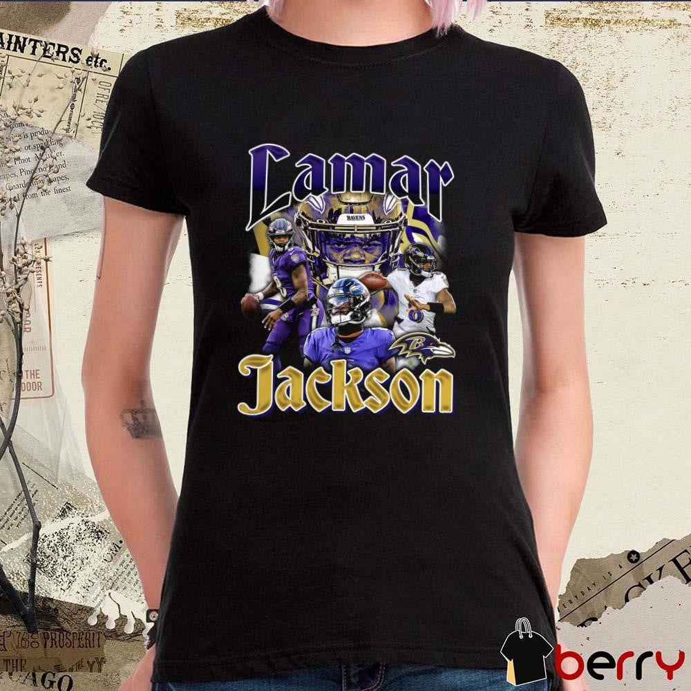 Lamar Jackson Baltimore Ravens Notorious Player Graphic NFL t-shirt
