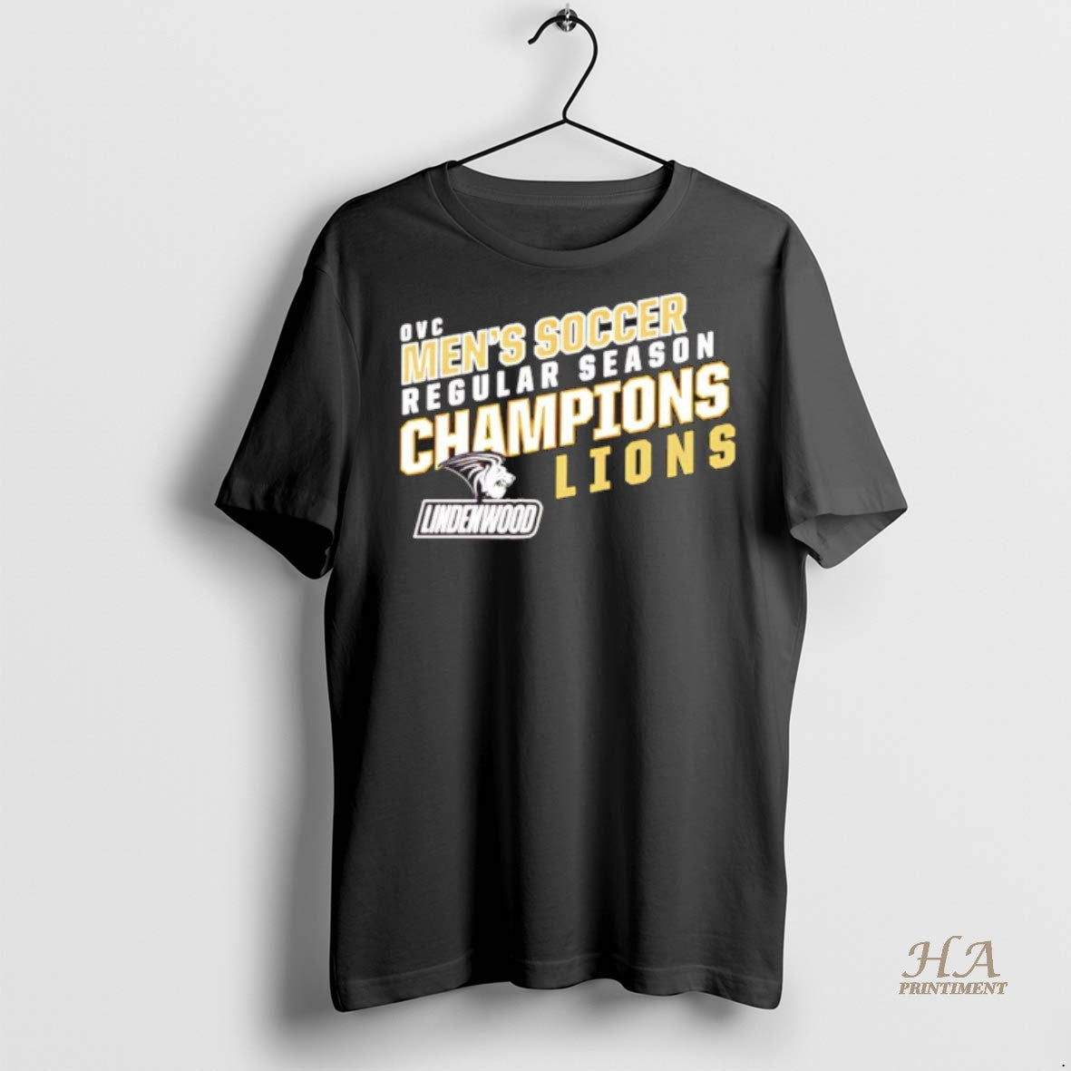 Official Lindenwood Lions 2025 Mens Soccer Ohio Valley Conference Regular Season Champions Shirt
