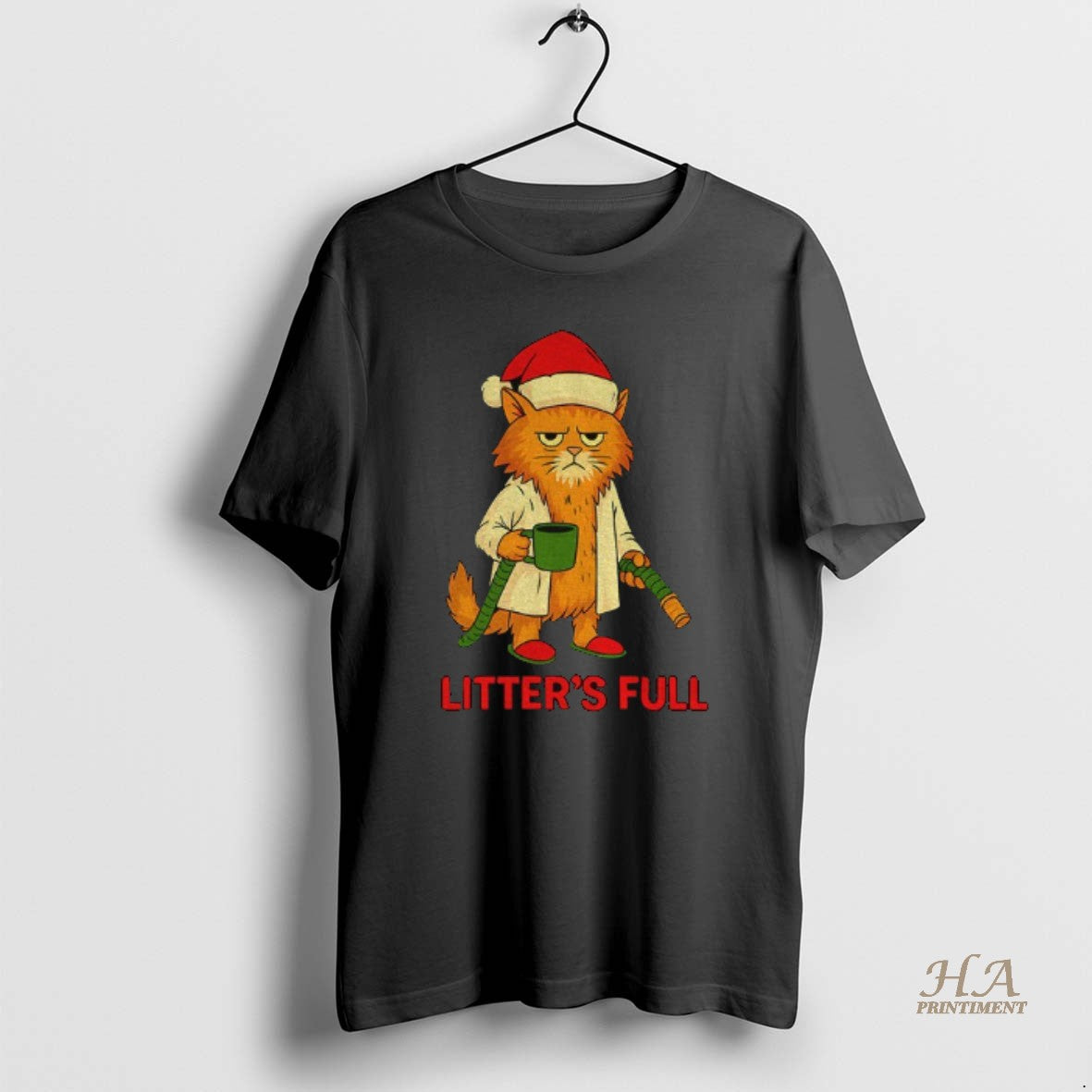 Official Litters Full Funny Cat Santa Merry Christmas