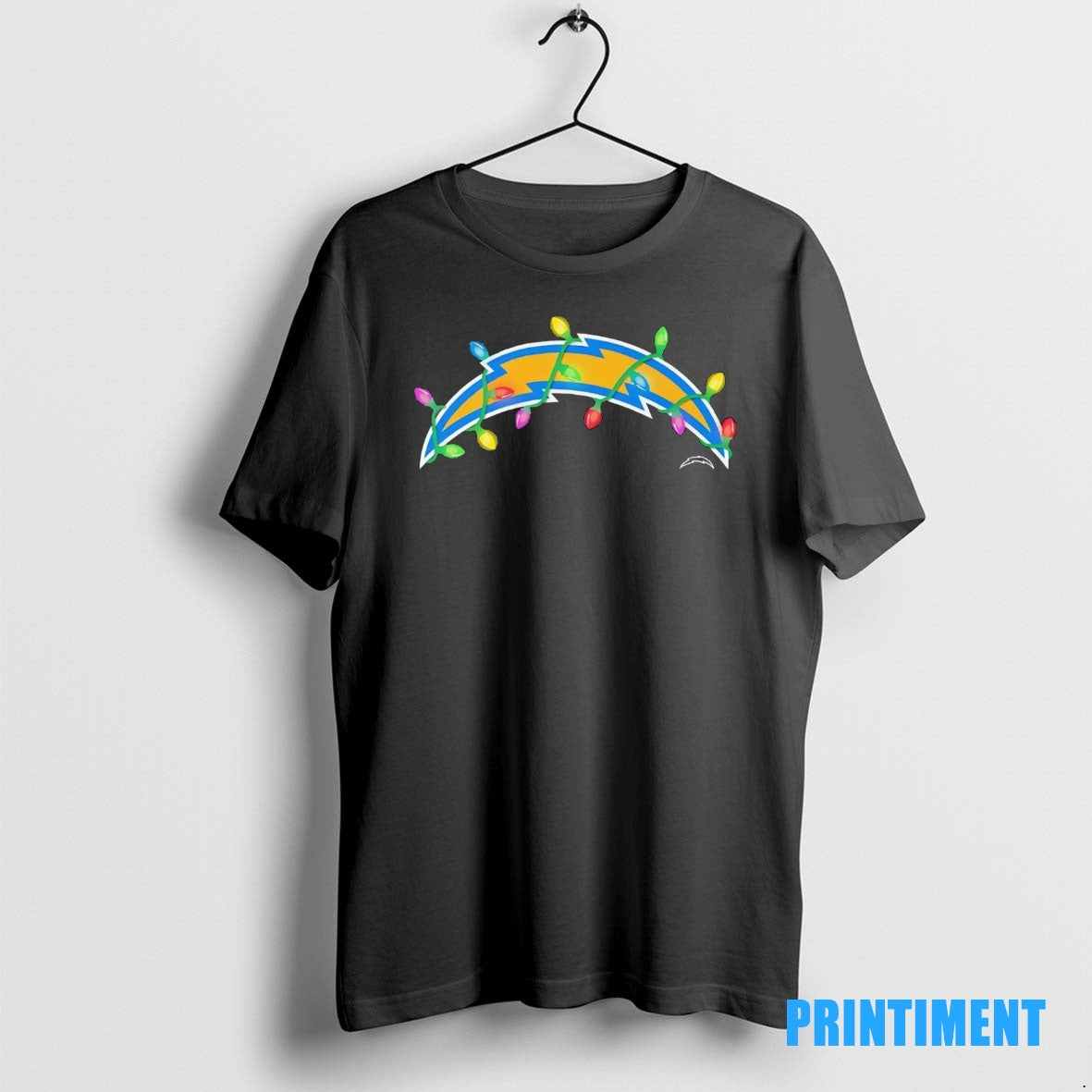 Official Los Angeles Chargers Logo Christmas Light Tee Sweater