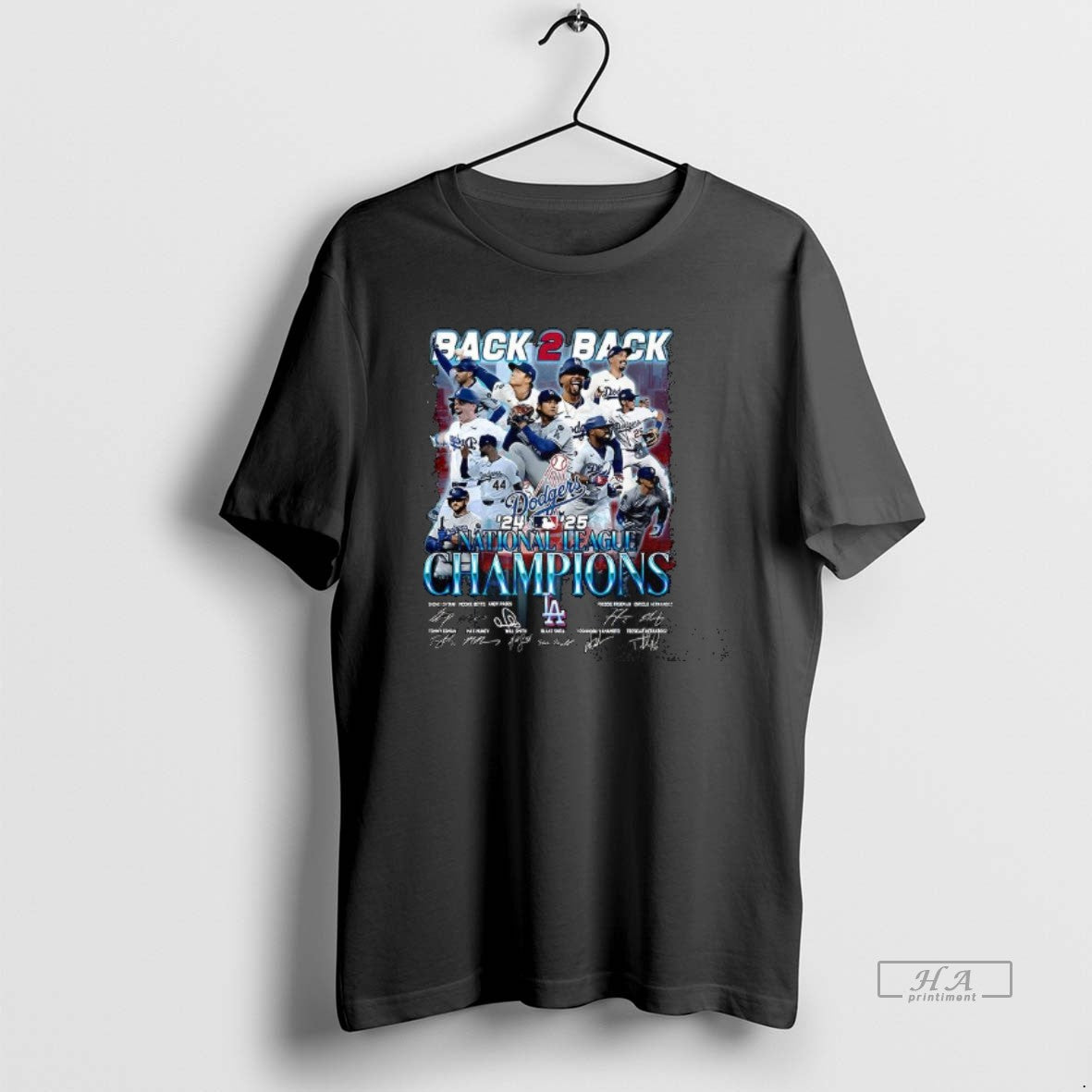 Official Los Angeles Dodgers 2025 National League Champions Back 2 Back Signature