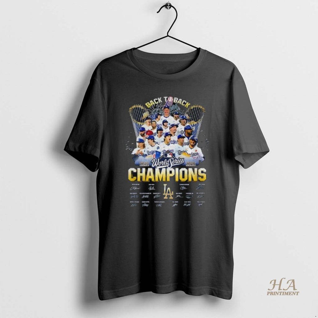 Official Los Angeles Dodgers Back To Back 2024 2025 World Series Champions Signatures