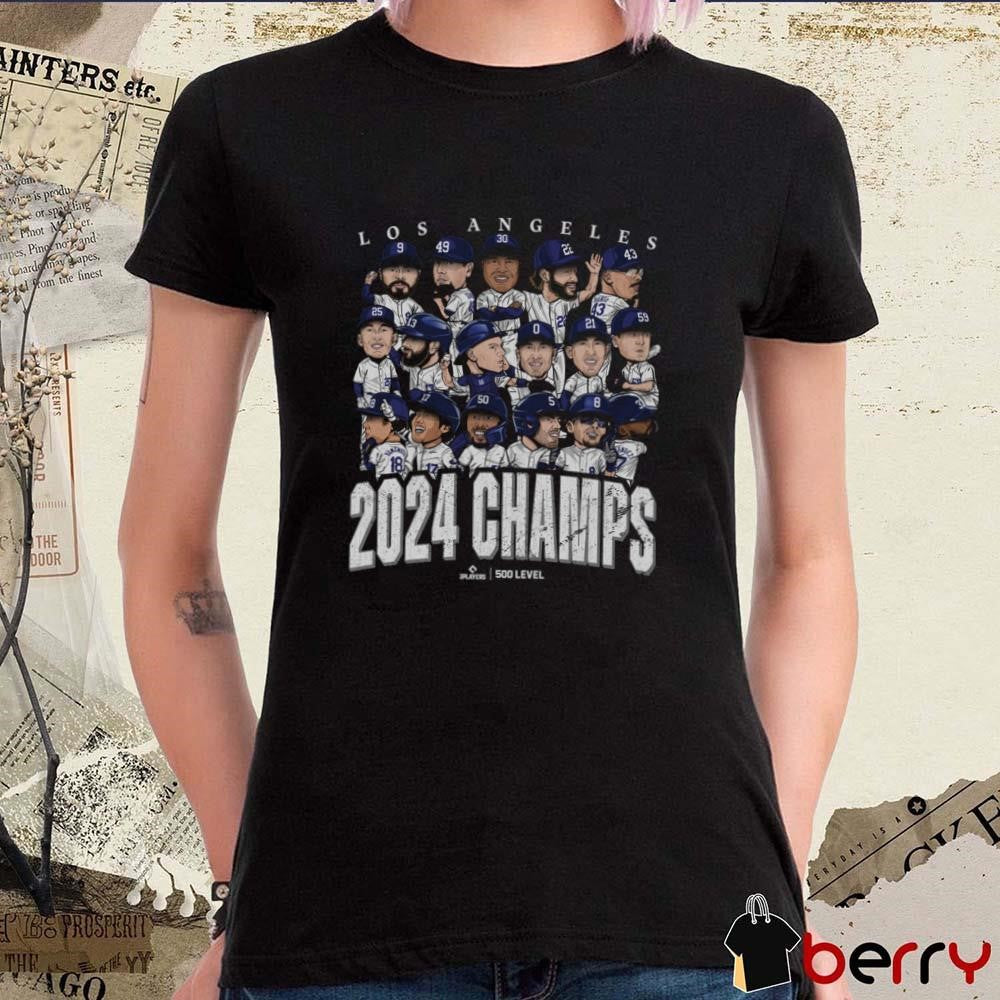 Los Angeles Dodgers Baseball 2024 World Champs Players Caricatures Vintage t-shirt