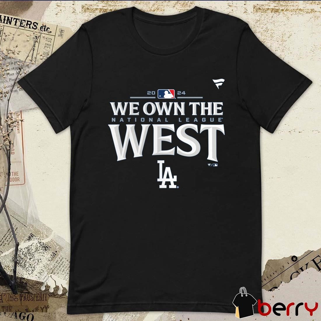Los Angeles Dodgers Royal 2024 National League West Division Champions Locker Room t-shirt