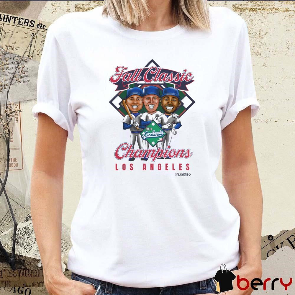 Los Angeles Dodgers Throwback Fall Classic Champions 2024 MLB Players Caricatures t-shirt