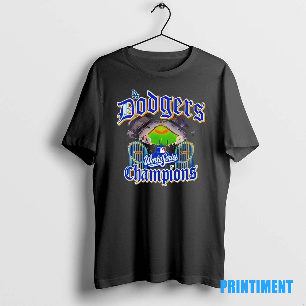 Official Los Angeles Dodgers World Series Champs Stadium Black Tee Sweater